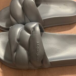 Lemonade Women's Gray Slide Sandals